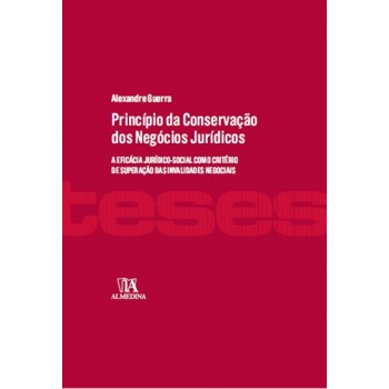 Princípio da Conservação dos Negócios Jurídicos -  A Eficácia Jurídico-Social como Critério de Superação das Invalidades Negociais